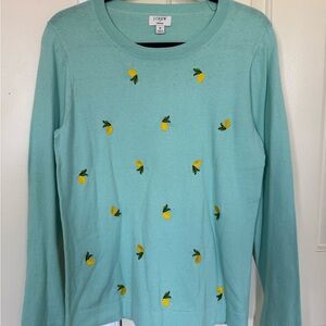 J.Crew Sweater with Lemon Embroidery